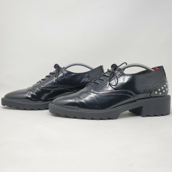 Zara Womens Studded Platform Derby Shoes 41 US 10 - Picture 2 of 12